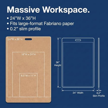 ALVIN Masonite Board with Cutout Handle 24" x 36" Model SPM24 School and Studio Use Portable Art Tool for Drawing Drafting and Design Great for Students and Professionals - 24 x 36 Inch - size: 24"W x 36"H