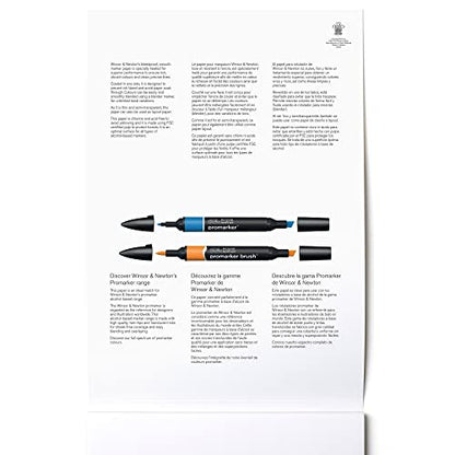 Winsor & Newton, Marker Paper, Bleedproof, A4, 50 Sheets, White, 75g/20lb