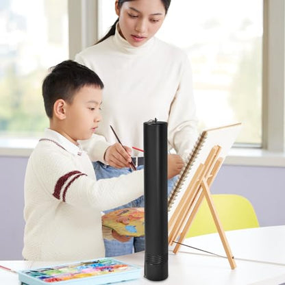 Telescoping Art Tube Waterproof Portable Drafting Tube Black Plastic Blueprint Case for Artists and Architects Poster Storage and Transport