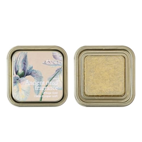 1Pc Oil Based Inks Pad Washable Craft Mat Stamp Assorted Color for Journaling Scrapbooking Traditional Color Crafting Oil Based Inking for Artist Enthusiasts - color: gold