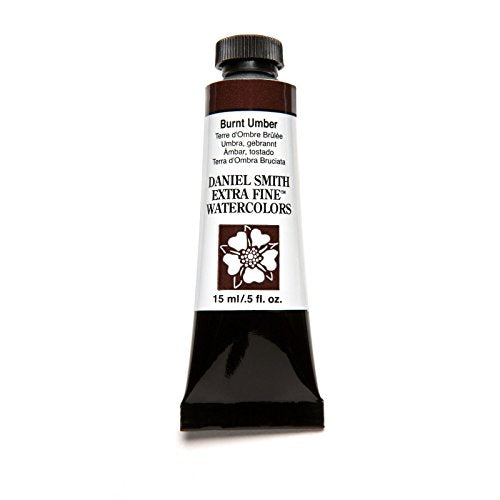 DANIEL SMITH 284600011 Extra Fine Watercolor 15ml Paint Tube, Burnt Umber, 0.5 Fl Oz (Pack of 1) - color: Burnt Umber