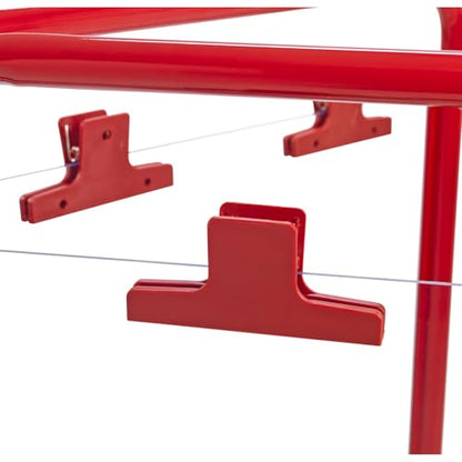 Colorations 3-Way Indoor/Outdoor Acrylic Panel Easel, Adjustable Art and Craft Painting Easel - style: 3-Station, Red
