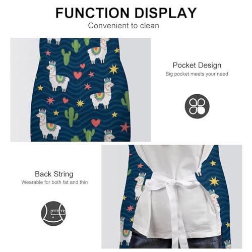 Cooking Apron for Adults with Pockets, Waterproof Oil Resistant Bib for Kitchen Restaurant BBQ Baking - color: Style (338)