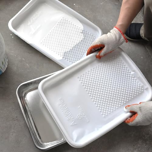Great Andrew 9-Inch Paint Tray Liner, 21 PCS Plastic Paint Roller Tray Liner Set, Disposable Paint Pan Liners for Painting House, Walls, Floors, Home Improvement DIY Projects - size: 21 Pack Liners, 9 In