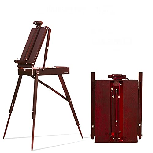 Portable Sketching Easel for Artists Painting Wood Oil Box with Handle Adjustable Wooden Artist Tabletop Art