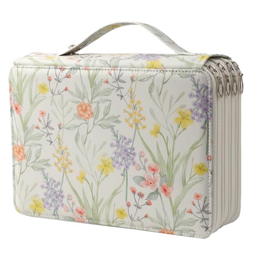 200 Slots Pencil Case - Portable, Large Capacity Pencil Holder with Zipper Closure, Twill Fabric, Perfect for Artists - color: White, size: 200