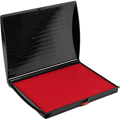 Large Premium Red Ink Stamp Pad - 5" by 7" - Quality Felt Pad - color: Red, size: 5" x 7"
