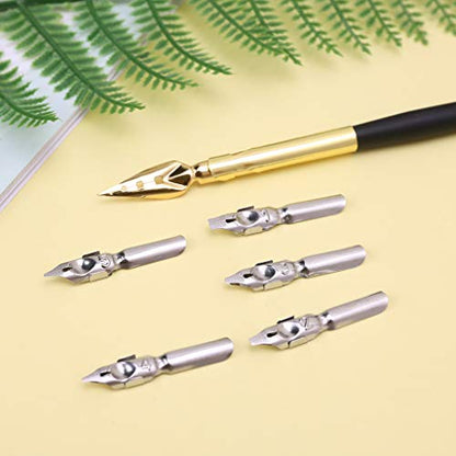 Calligraphy Drawing Dip Nib Pen Set Writing Antique Elegant Gifts Glass Dip Pens For Artists, as described