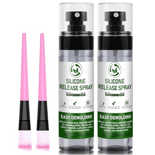 2 Pcs 120ML Mold Release Spray for Resin Molds – Water-Based Silicone Release & Protectant for Silicone and Epoxy Resin Molds, Fast-Drying Non-Stick for Easy Demolding & Longer Mold Life - color: 240ml