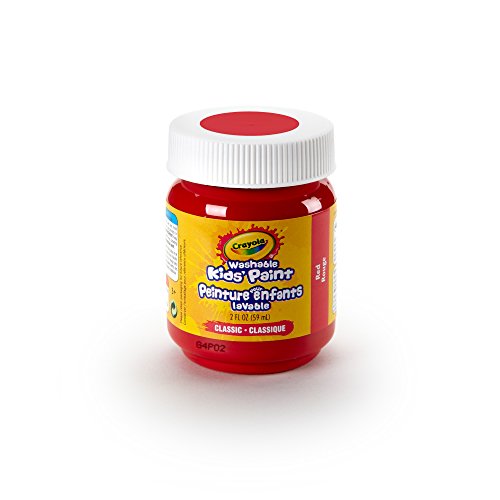 Crayola Washable Kids Paint, 2 oz, Red - color: Red