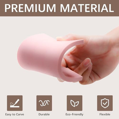 10 Pcs Rubber Stamp Carving Blocks Pink Soft Linoleum Blocks Round 2x2in and Square 2x2 in Carving Kit for Stamp Soft Rubber Crafts and DIY Craft Project - color: 6 Square Pieces 4 Round Pieces