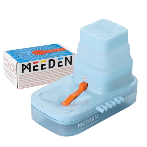 MEEDEN Portable Paint Brush Cleaner: Paint Brush Rinser with Drain for Acrylic, Watercolor & Water-Based Paints - 5-Slot Silicone Brush Washer & Holder, Blue - color: Blue