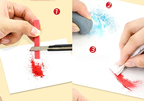 YYMIYU Neutral Color Chalk Pastels for Professional Artist 12 Colour - color: 12 Colour