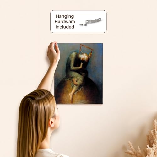 3dRose George Frederic Watts - Hope Museum Grade Canvas Wrap 11x14 - size: 11"L x 14"W
