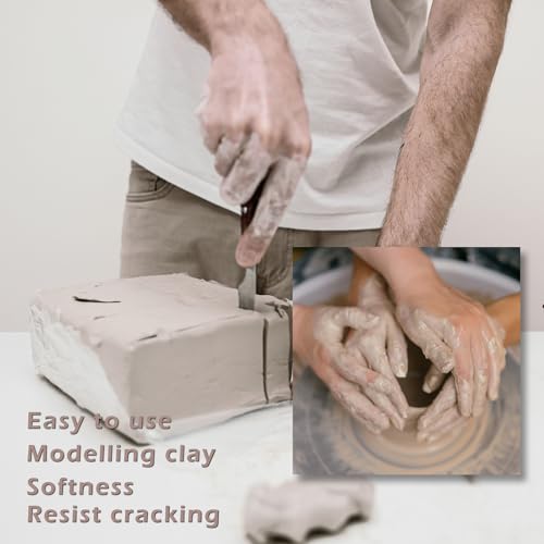 ReArt Low Fire Pottery Clay (Cones 04-3) Art Modeling Clay for Wheel Throwing and Hand Building, Pottery Clay for Sculpting, Beginners, and Advanced (Low Fire -5LBS)