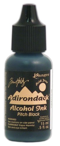 Alcohol Ink Earthtone Pitch Black .5oz Bottle Dye