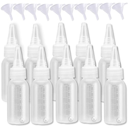 10 Pack Paint Bottle, Airbrush Paint Bottles & Accessories - 30ml Refillable Squeeze Bottles with Mixing Ball & Funnel, Storage Containers for Acrylic Paint & Various Liquids