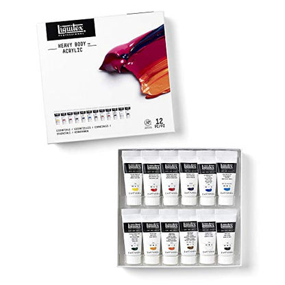 Liquitex Professional Heavy Body Acrylic Paint, 12 x 22ml (0.74-oz), Essentials Set - style: Essentials Set 12 x 22 (0.74-oz)