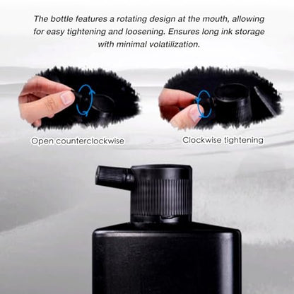 500 ML/16.9 OZ Calligraphy and Sumi Liquid Ink - Versatile Elegance for Chinese Traditional Art Works and Japanese Brush Art