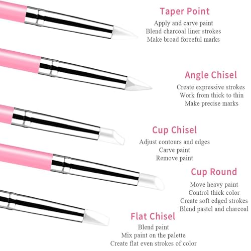 10Pcs Nail Art Tool Set, 5Pcs Ultra-Fine Nail Art Liner Brushes & 5Pcs Dual-Ended Silicone Dotting Pens, Precision Nail Art Painting Pens for Intricate Lines, Dots, Patterns & Salon DIY Manicure - color: Liner Brush & Silicone Pens