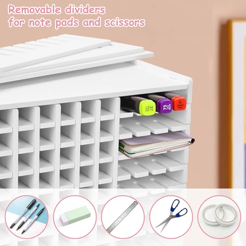 Tefola Art Marker Storage Rack, 180 Slots, PVC Board Organizer