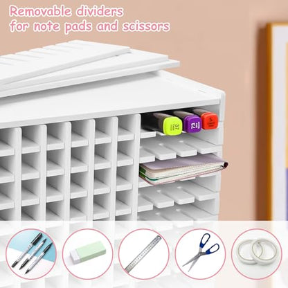 Tefola Art Marker Storage Rack, 180 Slots, PVC Board Organizer
