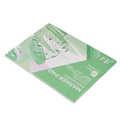 Marker Pad, Professional Textured 80gsm A4 Marker Paper Pad with 30 Sheets for Artists Beginners and Kids Ideal for Drawing Painting Sketching