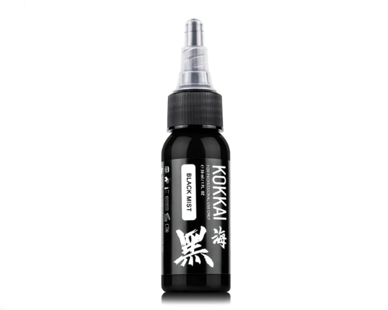 Tattoo Ink, Premium Quality, Precision Medium Viscosity, Rich Hue, Quick Healing, Acrylic-Free, Water-Based, Ready-to-Use Ink for Precision Tattooing (Black Mist, 1 oz) - color: Black Mist, size: 1 oz