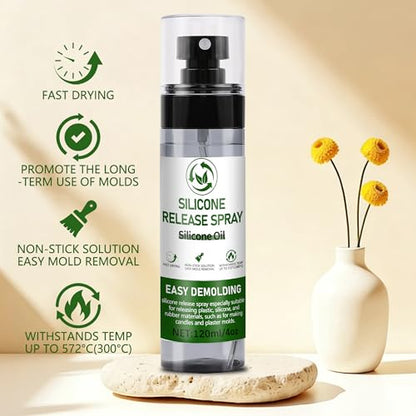 2 Pcs 120ML Mold Release Spray for Resin Molds – Water-Based Silicone Release & Protectant for Silicone and Epoxy Resin Molds, Fast-Drying Non-Stick for Easy Demolding & Longer Mold Life - color: 240ml