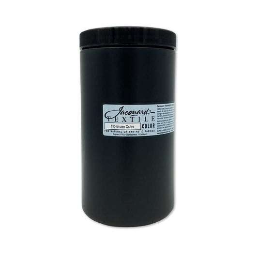 Jacquard Textile Color Brown Ochre - Permanent Fabric Paint for Clothes, Furniture Upholstery, Shoes or Tote Bags – Indoor & Outdoor Fabric Paint – 32 Oz Jar, Upholstery Fabric Paint - color: Brown Ochre, size: 32 Fl Oz (Pack of 1)