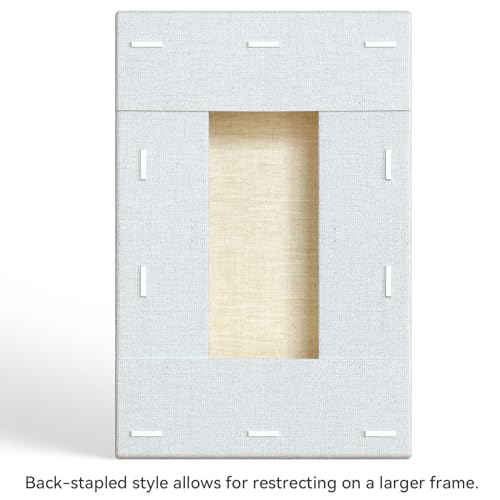 PHOENIX 4x6 Inch 8 Pack Artist Canvas - Small Stretched Canvases for Painting - 3/4 Inch Profile, 100% Cotton 11 Oz. Gesso Primed White Blank Professional Canvas Oil & Acrylic Paints - size: 4"x6", style: Traditional