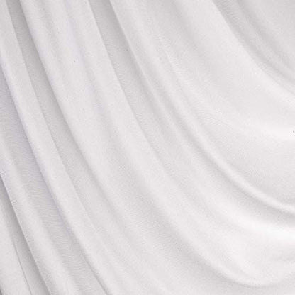 FabricLA Rayon Jersey Spandex Fabric by The Yard- 4 Way Stretch | 60" Inches (150 CM) Wide | 240gsm - White, 1 Yard - color: White, size: 1 Yard Pre Cut
