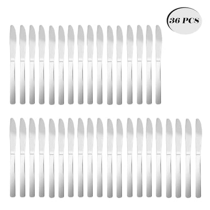 36 PCS Dinner Knifes Set - Windsor Stainless Steel Table Knives 8.7 Inch with Dishwasher Safe Butter Knives,Metal Butter Knofe,Dinner Knife Silverware for Home,Kitchen or Restaurant - size: 36PCS Dinner Kinfe