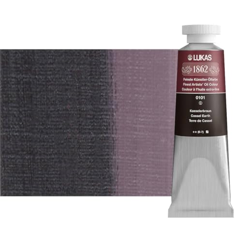 Lukas 1862 Professional German Oil Paint, Cassel Earth 37 mL - w/Beeswax & Non-Yellowing Sunflower Oil, Short Drying Time, Smooth, Outstanding Lightfastness - color: Cassel Earth, size: 1.25 Fl Oz (Pack of 1)