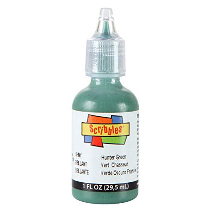 Scribbles 13903 3D Fabric Paint Shiny, Hunter Green, 1 oz. (13910) - color: Hunter Green, size: 1 Fl Oz (Pack of 1)