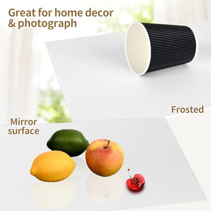 Lesnlok 16 x 20 White Acrylic Sheets 1/8 inch Thick 3mm 2 Pieces Frosting Plexiglass Sheet,Suitable for Painting, Handicrafts, DIY Display Projects (2, Matte White, 16 x 20) - color: matte opaque white, size: 16 x 20 x 1/8