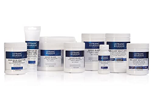 Lefranc & Bourgeois 300658 Gesso, White, Universalgrundierung Acrylic Painting, Ready to Use – Matte Opaque Opaque for Canvas, Paper, Stone, Wood, Plaster 2.5 Litre Bucket