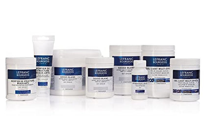 Lefranc & Bourgeois 300658 Gesso, White, Universalgrundierung Acrylic Painting, Ready to Use – Matte Opaque Opaque for Canvas, Paper, Stone, Wood, Plaster 2.5 Litre Bucket