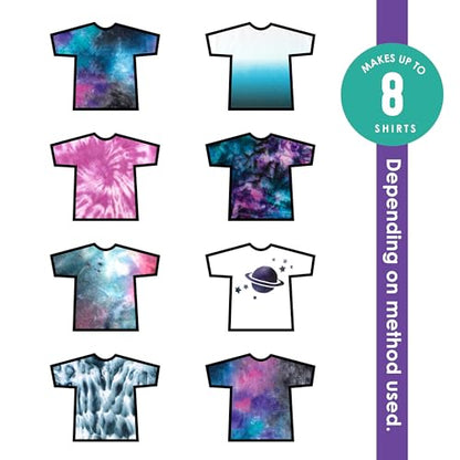 SEI 8 Pack Galaxy Tie Dye Spray Kit, Tye Dye Kits for Large Groups, Pre-Mixed Water Based Fabric Dye, Spray Bottle Included, Spray Paint for Clothes - color: Galaxy 8 Pack
