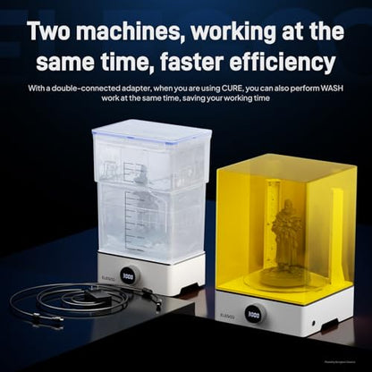 ELEGOO Mercury X Bundle, Wash and Cure Machine for Large Resin 3D Printed Models, Compatible with Saturn, Mars MSLA 3D Printers - style: Mercury X Bundle-M