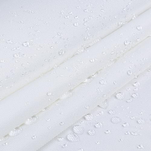 Marine Waterproof Canvas Fabric 60" Wide by 72" Canvas Cordura Material 600Denier with Waterproof Backing Anti-UV for Car Boat Tent Awning Cushion Home, White - color: White, size: 2Yard(Continuous Piece)