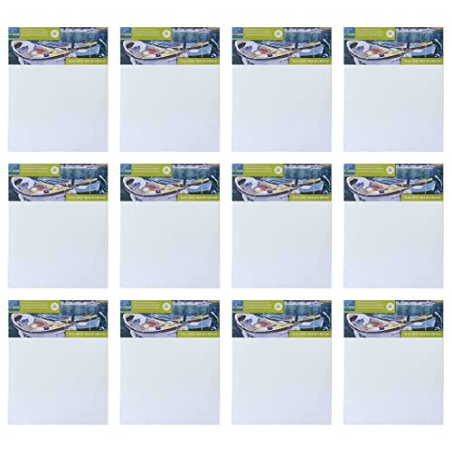 Artist's Loft 16" x 20" Level 3 Gallery Wrapped Heavy Duty Canvas - Archival, Acid Free Cotton Canvas for Paint, Acrylic, & Oils - Bulk 12 Pack - size: 16\ x 20\