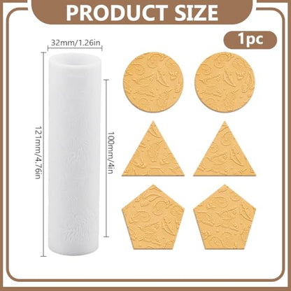 DELORIGIN Clay Texture Roller, Butterfly Polymer Clay Roller Texture Roller 4.76" Texture Model Cutters Polymer Like Texture Sheets for Jewelry Making Earrings Necklaces Bracelets DIY Craft - color: Butterfly