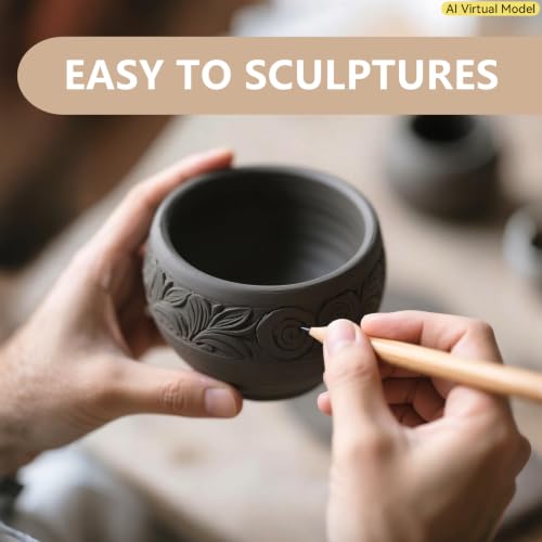 VIBRATITE Natural Air Dry Clay Bulk, 10LBs All-Purpose Modeling Sculpting Pottery Clay for Beginners and Professional (Dark Gray) - color: Dark Gray