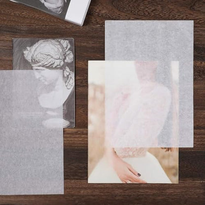 200 Sheets Tracing Paper 8.5 x 11 inches Artists Tracing Paper White Trace Translucent Clear Carbon for Pencil Sketching Printing Drawing Animation