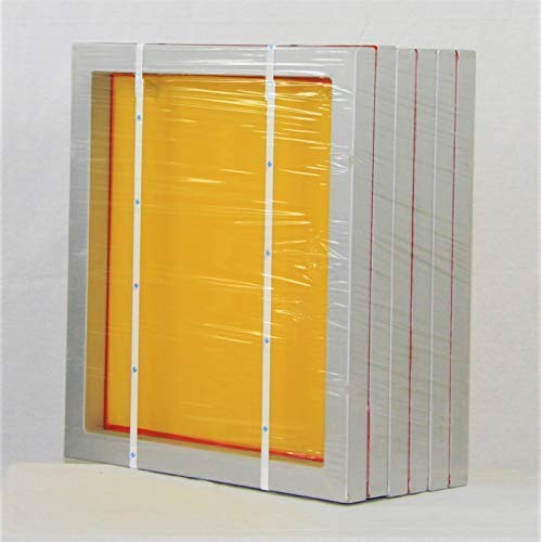 23 x 31 Inch Pre-Stretched Aluminum Silk Screen Printing Frames with 305 Yellow Mesh (6 Pack Screens)