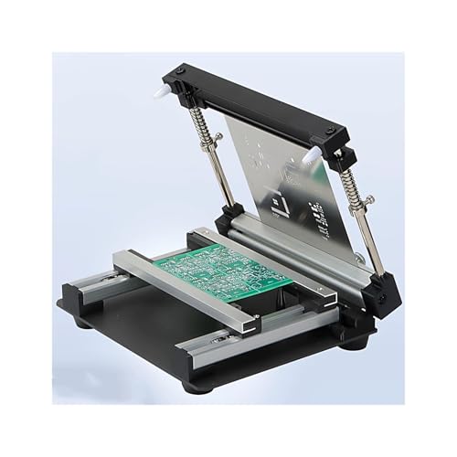 Manual Stencil Printer, Aluminum Alloy Precision Solder Paste Screen Printing Machine for SMT PCB Assembly, DIY Electronics Prototyping and Soldering Training(20cm) - size: 20cm
