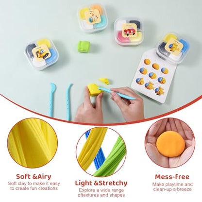Both idea Air Dry Clay Kit, Car Theme | 12 Packs, Non-Toxic Kids Gift | School & Party: Perfect for classroom art activities, birthday party favors, creative family DIY, and holiday celebrations. - style: Tiny Drivers