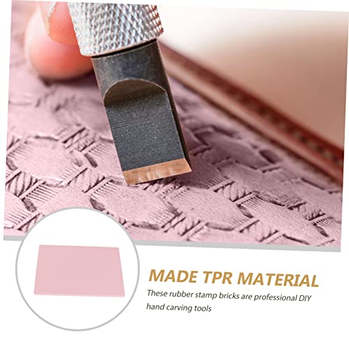 Veemoon 5pcs Rubber Carving Blocks for Stamp Making Soft Smooth Edges for Easy Handling for Crafts and Art Projects Versatile Stamp Accessories