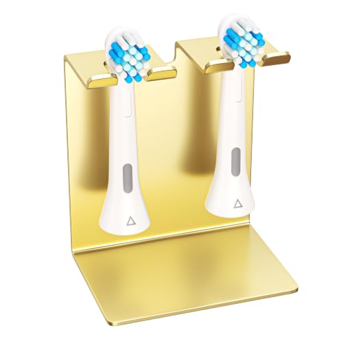 Electric Toothbrush Head Holder, Oukimly Toothbrush Holder Wall Mounted or Desktop, Metal Tooth Brush Holder, Shower Brush Head Holder, Electric Toothbrush Holder for Bathroom (Gold, Small) - color: Gold, size: Small
